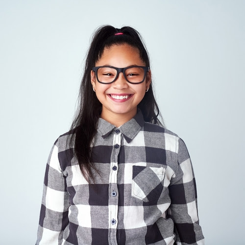 Child with glasses